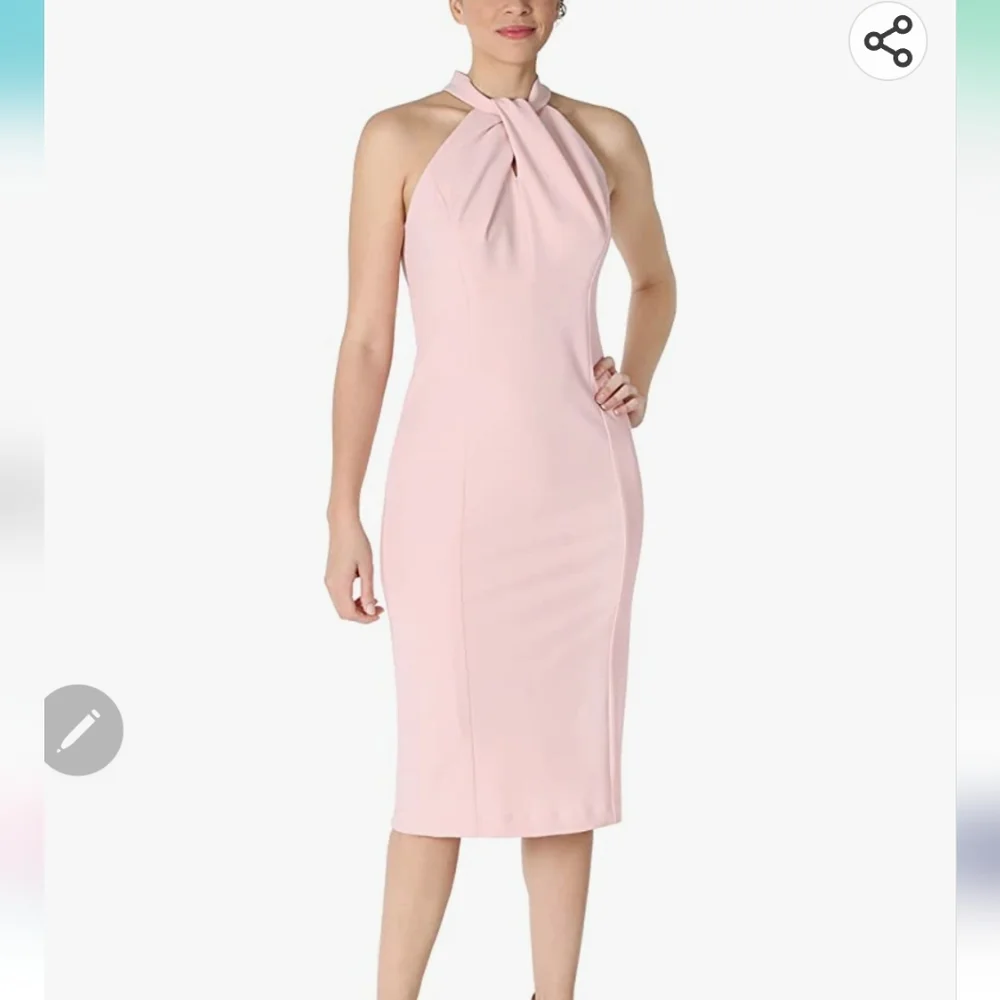 Julia Jordan Women's Sleeveless Knot Neck Sheath Dress - Picture 2 of 14